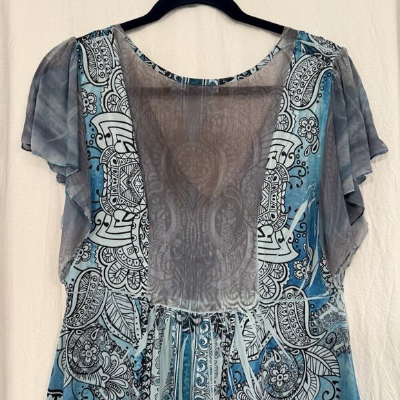 Unity World Wear Dress Size Large Boho Artsy Hippie Stretchy - Picture 7 of 10